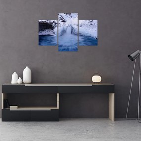 Tablou cu cascadele iarna (90x60 cm)