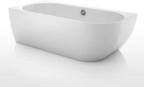 Cada freestanding Kreiner Vera 170x80 cm finisaj alb stanga lipita de perete BTW