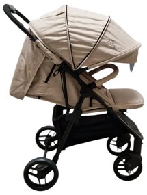 Carucior nou nascuti 2 in 1 BABY CARE™ PRO YK78, Pozitie somn, Spatar reglabil in 7 trepte, Frana picior, Pliabil, Maron Gold