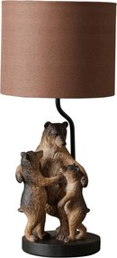 Lampa de masa, din polirasina, cu abajur din in, Family