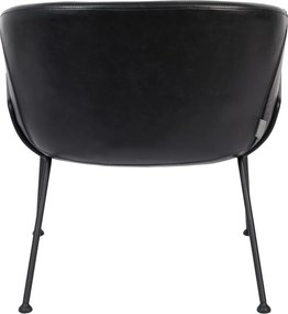 Fotoliu din piele ecologică Zuiver Feston, negru