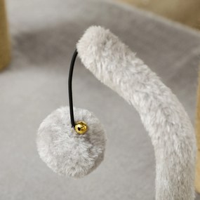 PawHut Ansamblu de Joacă pentru Pisici cu Sisal pentru Zgâriat, Culcuș și Bile, 48x38x42 cm, Gri | Aosom Romania