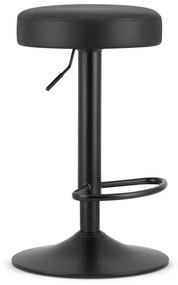 Scaun Bar ROJST Piele ecologica neagra / baza neagra