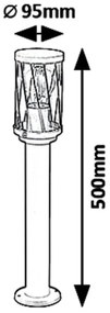 Rabalux 8889 - Lampă exterior BUDAPEST 1xE27/40W/230V IP44
