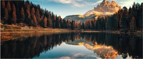 Tablou - Alpi, Italia, Dolomiți, Lago Antorno (120x50 cm)