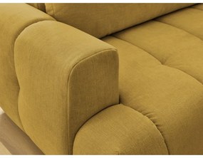 Colțar galben muștar extensibil/cu spațiu de depozitare (cu colț pe partea dreaptă/în formă de ”L”) Fuji – Bobochic Paris