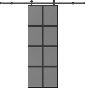 vidaXL Ușă glisantă cu set de feronerie sticlă temperată și aluminiu