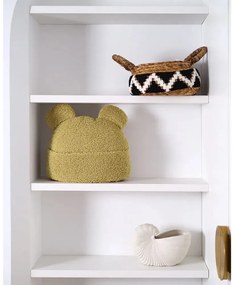 Pernă decorativă pentru copii verde din țesătură bouclé Teddy Pouch – Wigiwama