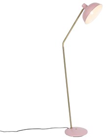 Lampa de podea retro roz cu bronz - Milou