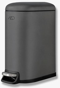 Coș de gunoi gri închis cu pedală din metal 10 l Walther – Mette Ditmer Denmark