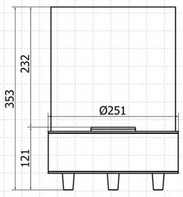 Șemineu BIO Planika Dancing Flames 36,3x25,1 cm 2,5kW