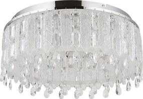 Lustra LED aplicata cu telecomanda KLUNKA crom