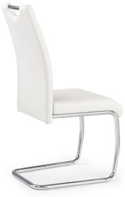 Scaun K211 piele ecologica alb