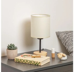 Lampă de masă Brilagi NUBILA WOOD 1xE27/25W/230V stejar/negru/crem