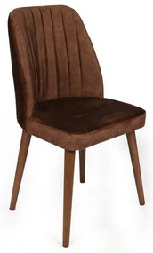 Set de scaune de sufragerie Alfa Brown and Walnut, 2 buc.
