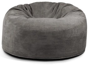 Fotoliu bean bag verde cu tapițerie din catifea reiată Om 135 – SLOWDOWN