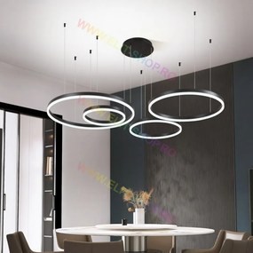 Lustra LED Cu Telecomanda, Elit's Esn1796-BK, 226W, NEGRU