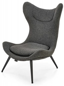 Fotoliu Atlantis antracit/negru H106 cm