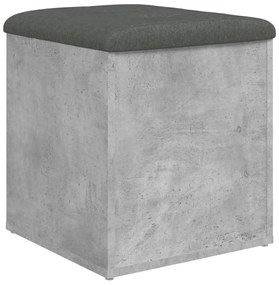 835036 vidaXL Bancă de depozitare, gri beton, 42x42x45 cm, lemn prelucrat