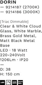 Lustra decorativa cu 3 pendule LED 2700K DORIN