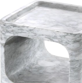 Masuta laterala design LUX Adler, marmura alba 113370 HZ