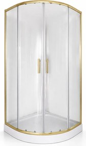 Cabina dus rama aurie 90x90, sticla securizata 5mm. Cadita este inclusa in pret!