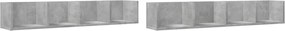 vidaXL Dulapuri de perete 2 buc. gri beton 99x18x16,5cm lemn prelucrat