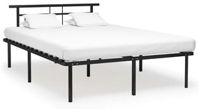 324829 vidaXL Cadru de pat, negru, 140 x 200 cm, metal