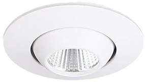 Spot LED directionabil incastrabil tavan fals YUCA ROUND TILTED alb H0104 MX