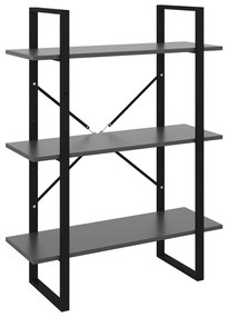 806529 vidaXL Bibliotecă, gri, 80x30x105 cm, PAL