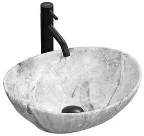 REA-U9908 - Lavoar pe blat SOFIA 34,5 x 41 cm ceramică/imitație de piatră