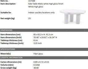 Masuta din fibra de sticla design LUX Matiz