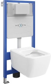 Mexen set WC încastrat cadru Felix Slim cu vas de toaletă Margo, Albă - 6103342XX00