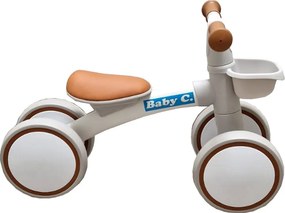 Trotineta fara pedale pentru copii Baby Care™ Balance Bike X12, Cu cosulet de depozitare, 4 Roti din spuma cauciucata EVA, Sa din piele ecologica,