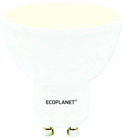 Set 10 Buc - Bec LED Ecoplanet GU10, 6W (35W), 480LM, G, lumina calda 3000K, Mat Lumina calda - 3000K, 10 buc