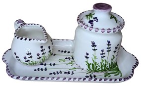 Set ceramică servit ceai/cafea model Lavandă