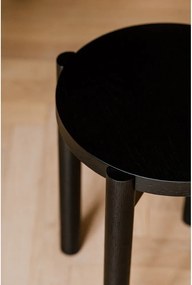 Scaun tip taburet negru din lemn de fag Hopp – noo.ma