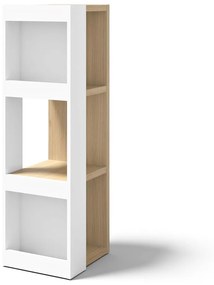 Bibliotecă albă/cu aspect de lemn de stejar 40x114 cm Ella - TemaHome