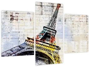 Tablou - Arta digitală a Turnului Eiffel (90x60 cm)