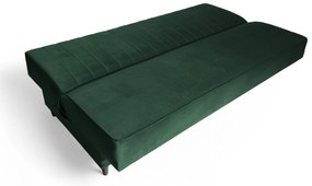Canapea extensibilă Vigo cu ladă - catifea verde Kronos 14