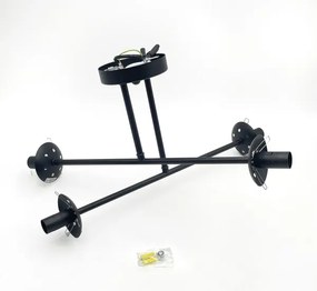 Brilagi - Lustru aplicat MALIVA 4xE14/15W/230V negru/fumuriu