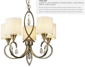 Candelabru elegant design clasic Alberto 5L 1605-5AB SRT
