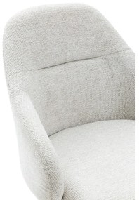 Set de scaune de sufragerie gri deschis cu cotiere 2 buc. tapițat Tamara – Marckeric