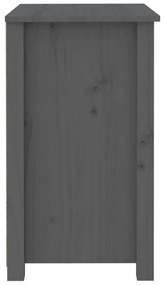 Noptiera, gri, 50x35x61,5 cm, lemn masiv de pin 1, Gri