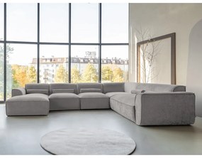 Colțar gri deschis (cu colț pe partea dreaptă/în formă de "U") Flex Felix – Miuform