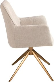 Scaun modern pivotant tesatura Crem