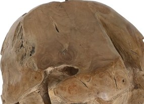 Măsuță laterală sculptată din lemn masiv de teak, 50×50×40 cm, „Tallado"