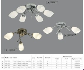 Lustra clasica aplicata Opera 6L crom 8186-6CC SRT
