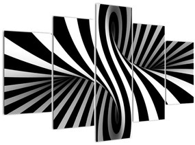 Tablou abstract cu dungi de zebră (150x105 cm)