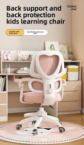 RESIGILAT- ErgoKids Flexi 608 – Scaun Ergonomic pentru Copii Reglabil, Spatar Dublu cu Suport Lombar, Cotiere Rabatabile, Suport pentru Picioare, Alb/Gri